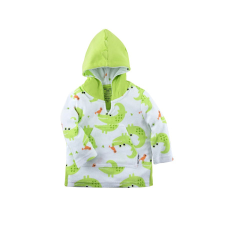 Poncho/albornoz Zoocchini para bebés de 12 a 24 meses, modelo cocodrilo.