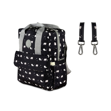 Mochila en color clean the sea negro de Circular Baby