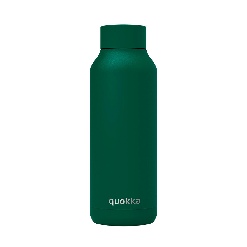 Botella de acero inoxidable de Quokka, modelo dark green de 150ml.