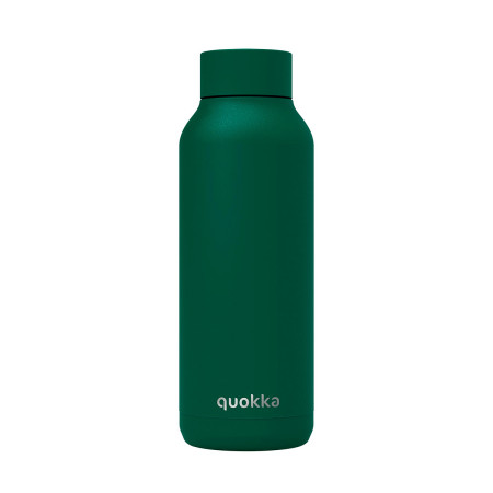 Botella de acero inoxidable de Quokka, modelo dark green de 150ml.