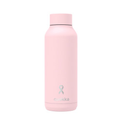 Botella de acero inoxidable de Quokka, modelo X Geicam de 150ml, color rosa pastel.