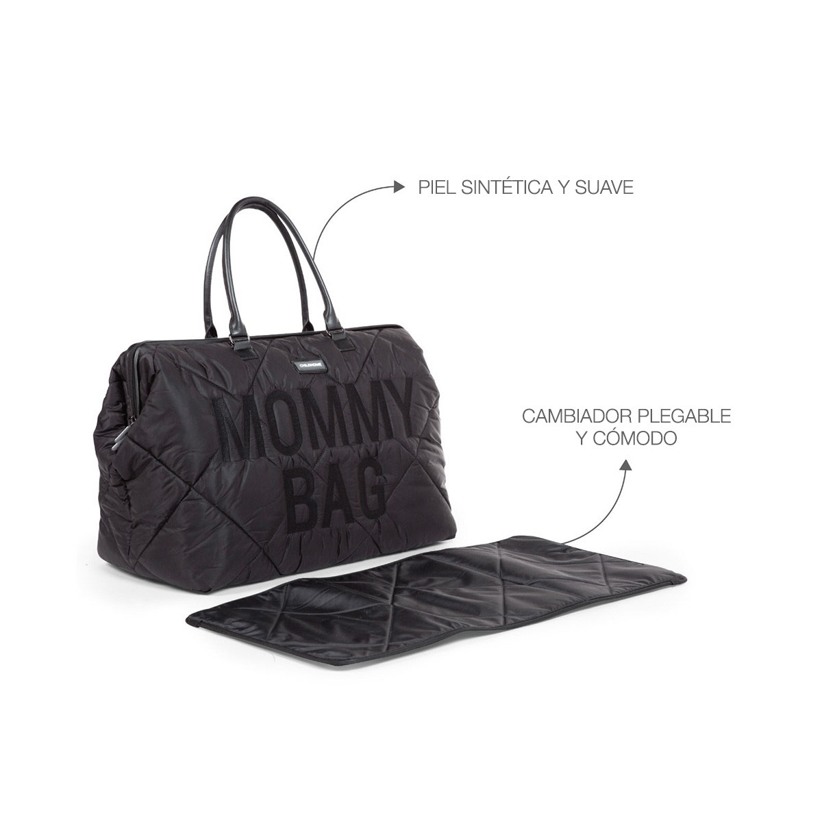 Bolso Mommy Bag de Childhome, incluye un cambiador plegable y cómodo.