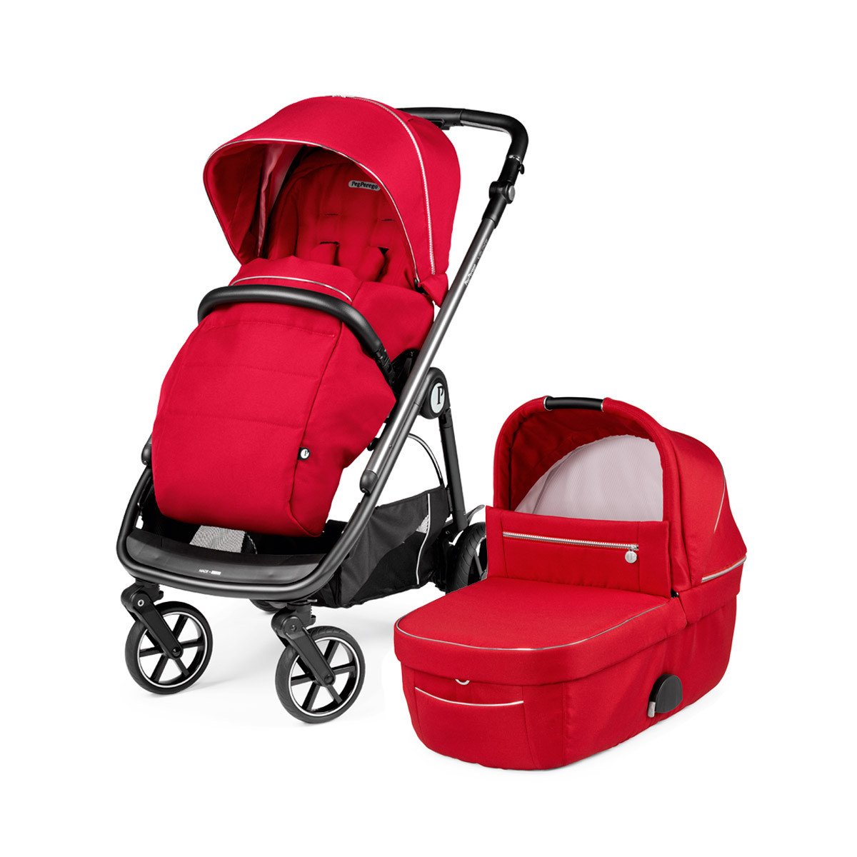 Cochecito Peg Perego Veloce dúo en el color  red shine.