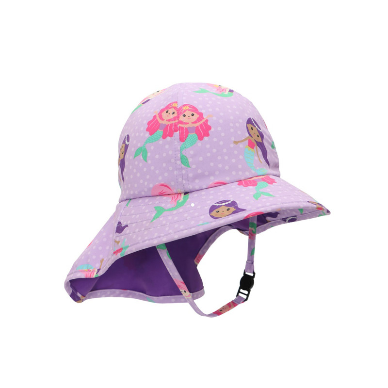 Gorro bebé con protección UPF 50+ DE Zoocchini, modelo sirena.