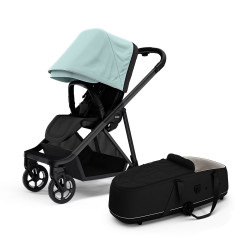 Silla de paseo Shine de Thule en azul alaska + capazo Bassinet negro