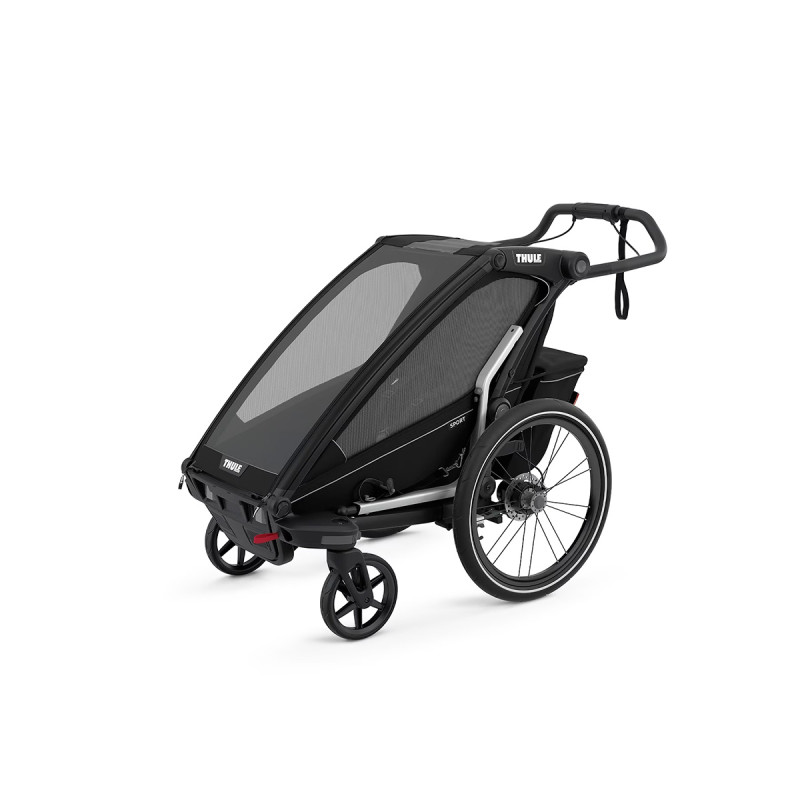 Remolque individual Chariot Sport de Thule, cómodo para poder correr o pasear. Tiene un gran rendimiento.
