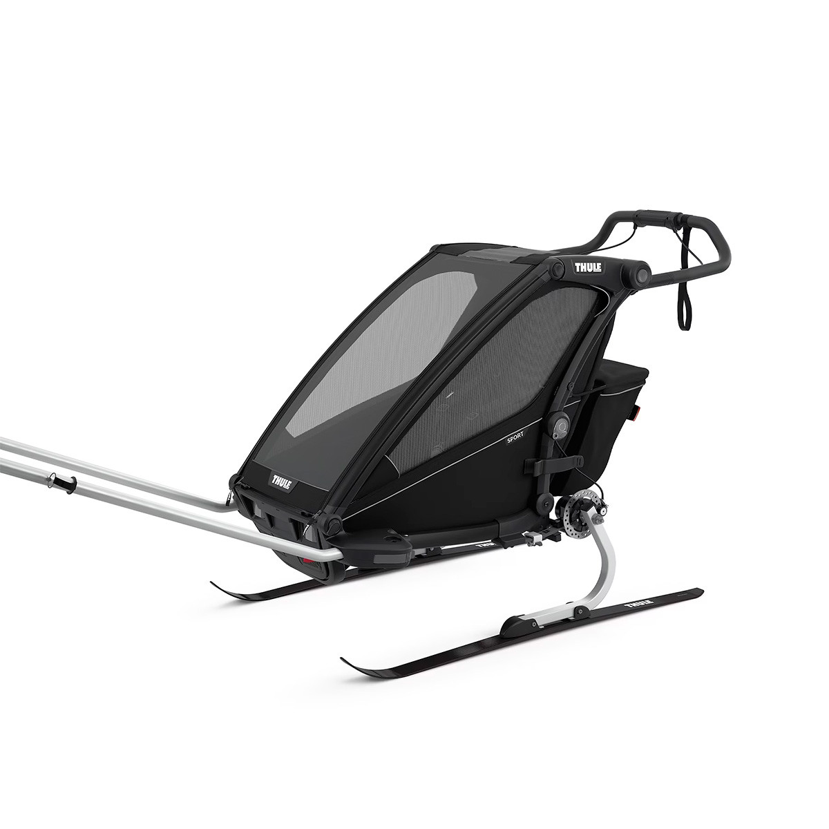 Remolque individual Chariot Sport de Thule, posibilidad de añadir el kit de esquí (se compra por separado)