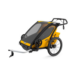 Remolque doble Chariot Sport de Thule en color spectra yellow.
