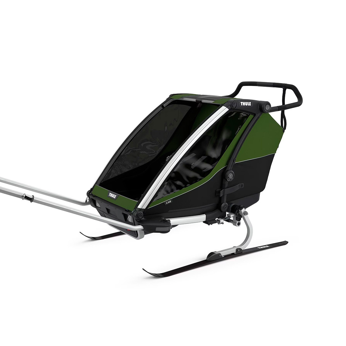 Remolque para dos Chariot CAB de Thule, posibilidad de añadir el kit de esquí (se compra por separado)