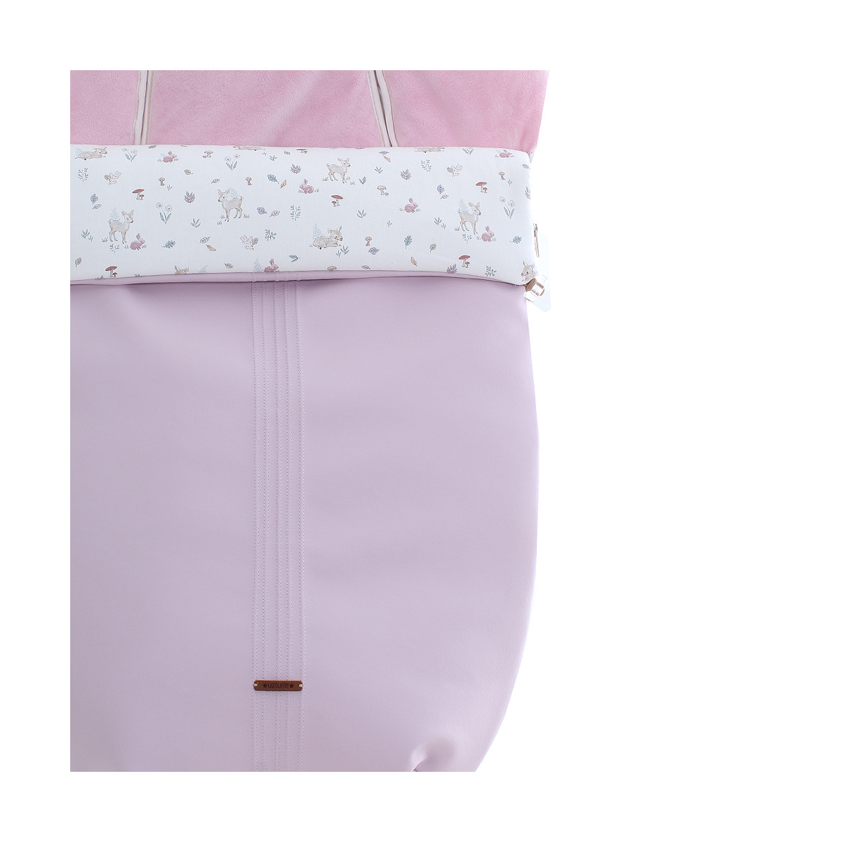 Vista más al detalle del saco de silla universal Bambi MA (interior Pelo rosa) para invierno de Uzturre.