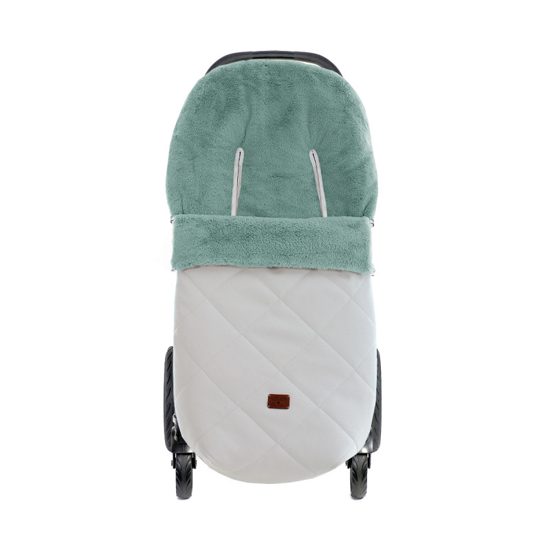 Saco de silla universal para invierno Cocco (interior Mouton) de Uzturre, pelo color menta.