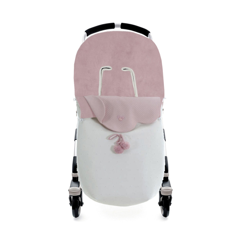 Terese AP (interior pelo) de Uzturre, saco silla universal para invierno en color rosa CON embozo.