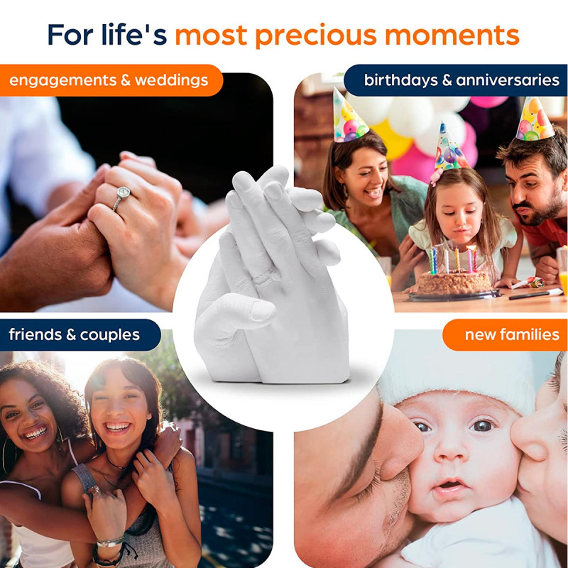 Kit molde 3D para manos/pies de Niimo, para los momentos más preciados, realiza tu molde con tu bebé, pareja, familia, etc.