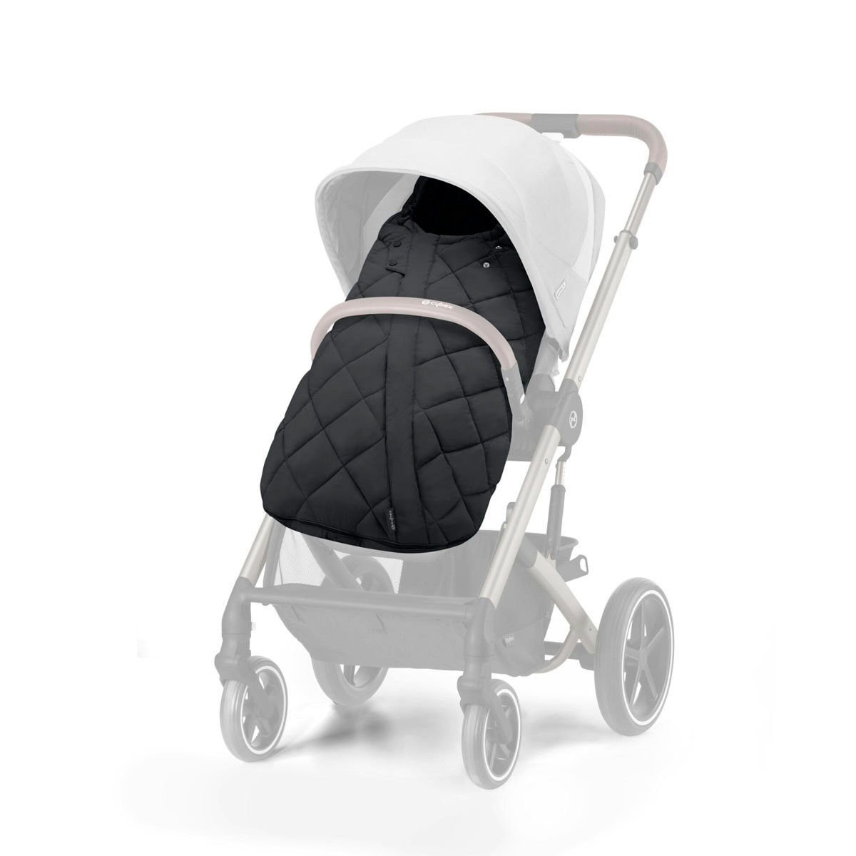 Saco de silla universal Snooga 2 de Cybex, para cualquier estación del año, se adapta perfectamente a cualquier silla de paseo.