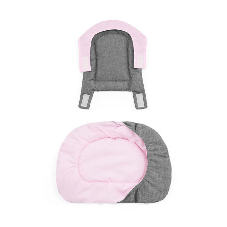 Cojín para Stokke Nomi en color gris y rosa.