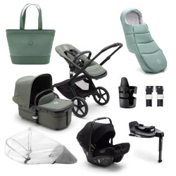 Pack COMPLETO de invierno para recién nacido, Bugaboo Fox 5 en color verde bosque.