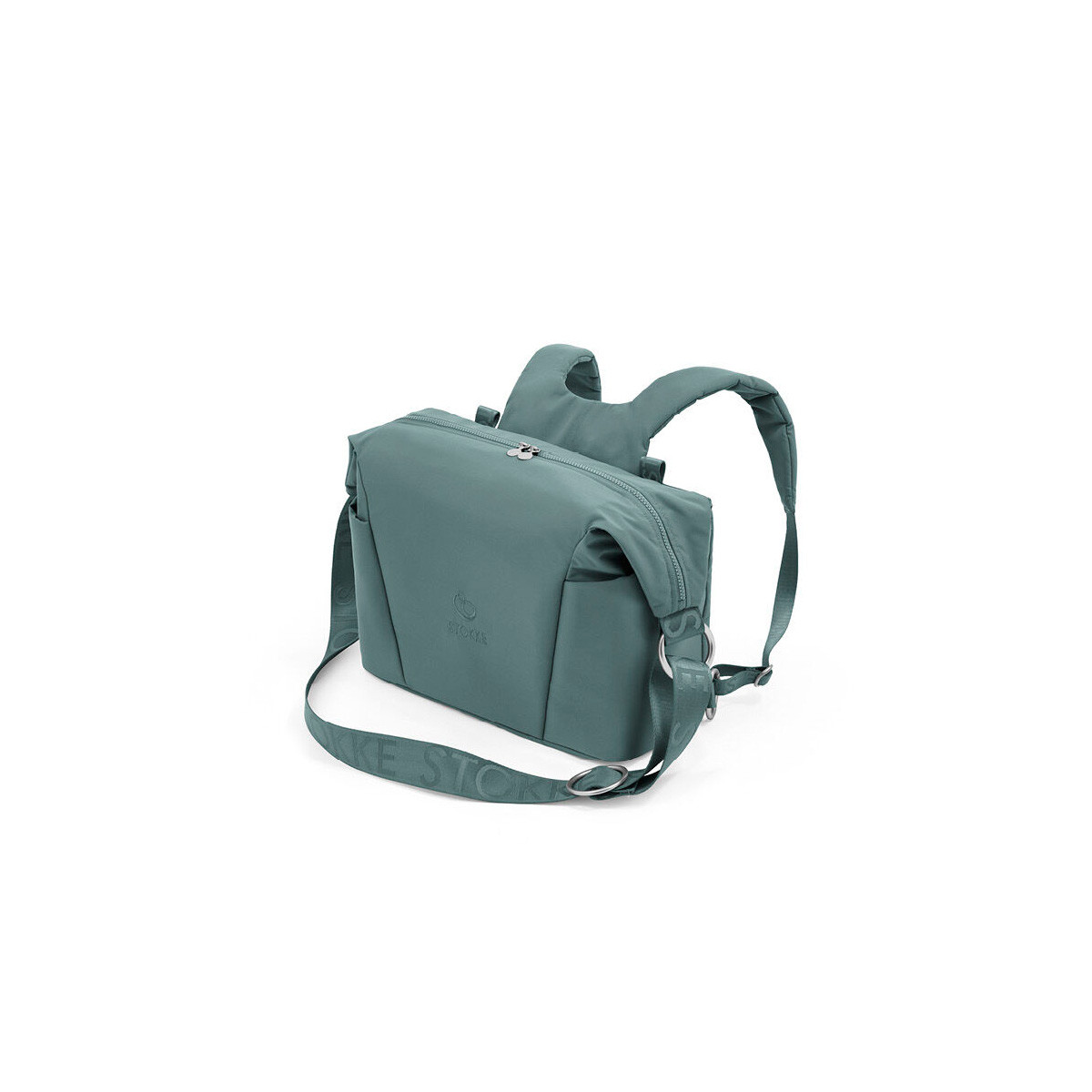 Bolso cambiador para Xplory X de Stokke, úsalo como bolso para el hombro o como mochila.