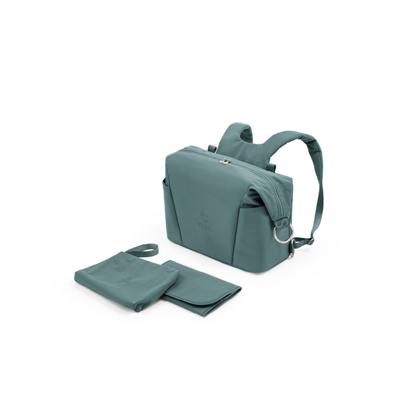 Bolso cambiador para Xplory X de Stokke, con tapete cambiador plegable y neceser de quita y pon incluido.