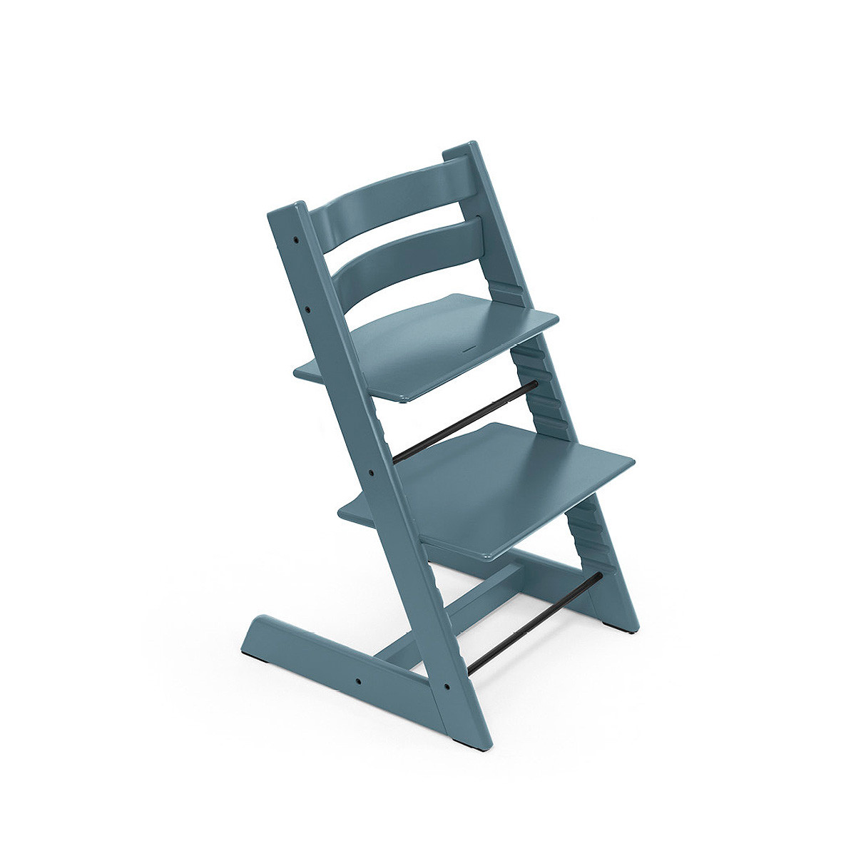 Trona Tripp Trapp de Stokke con baby set en el color fjord blue.