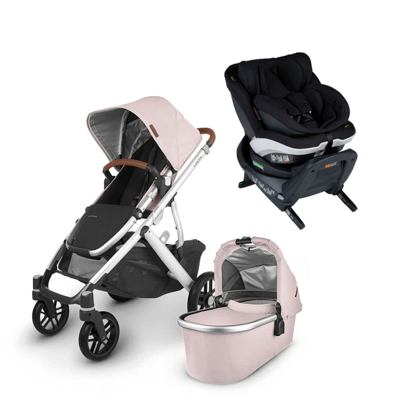 TRIO Uppababy Vista V2 cochecito Alice con Izi Twist B i-Size silla de coche.