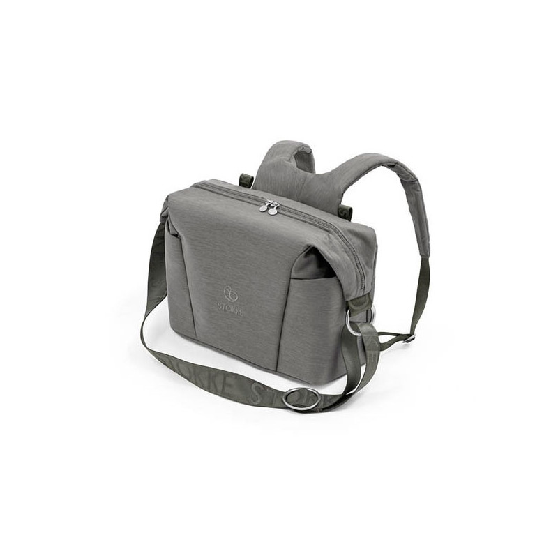 Bolso cambiador para Xplory X de Stokke, úsalo como bolso para el hombro o como mochila.