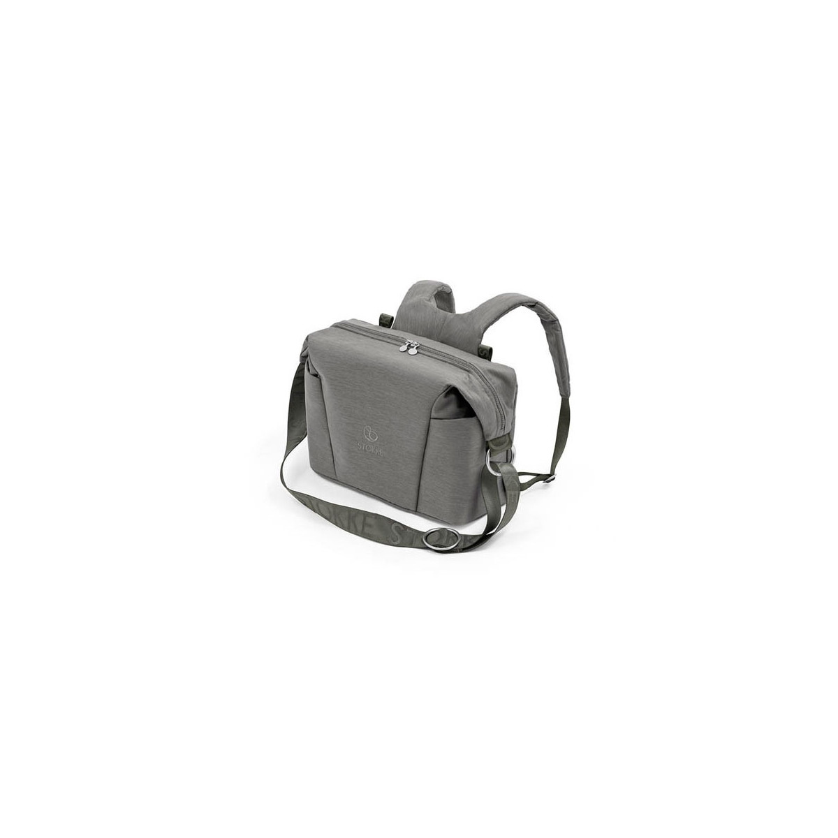 Bolso cambiador para Xplory X de Stokke, úsalo como bolso para el hombro o como mochila.