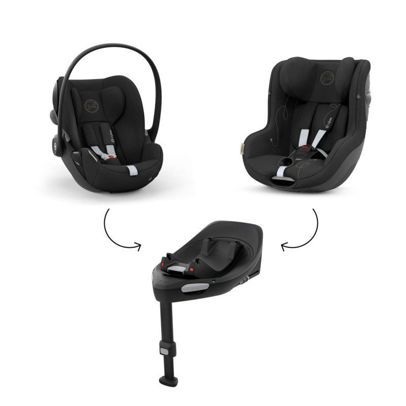 cybex cloud g silla de coche bebé moon black 8