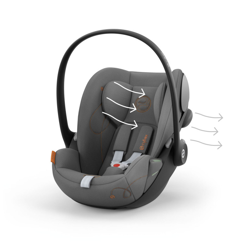 cybex cloud g silla de coche bebé lava grey plus 5