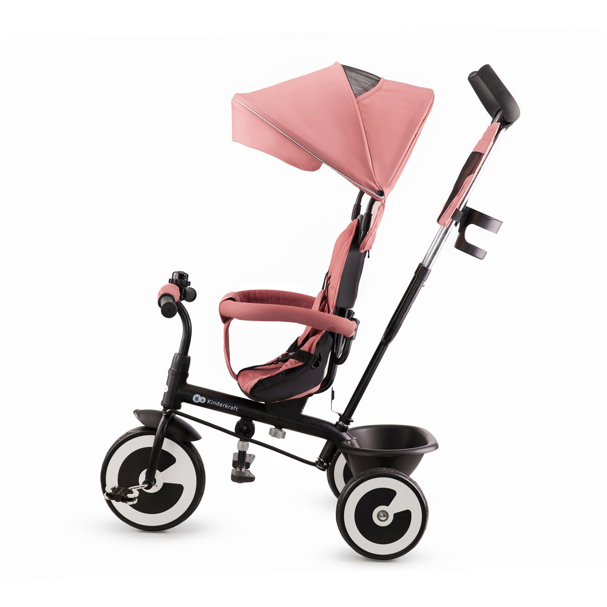 kinderkraft ASTON triciclo rosa a favor de marcha