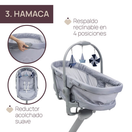 Chicco baby hug pro 5 en 1 cuna y moises EARL GREY hamaca