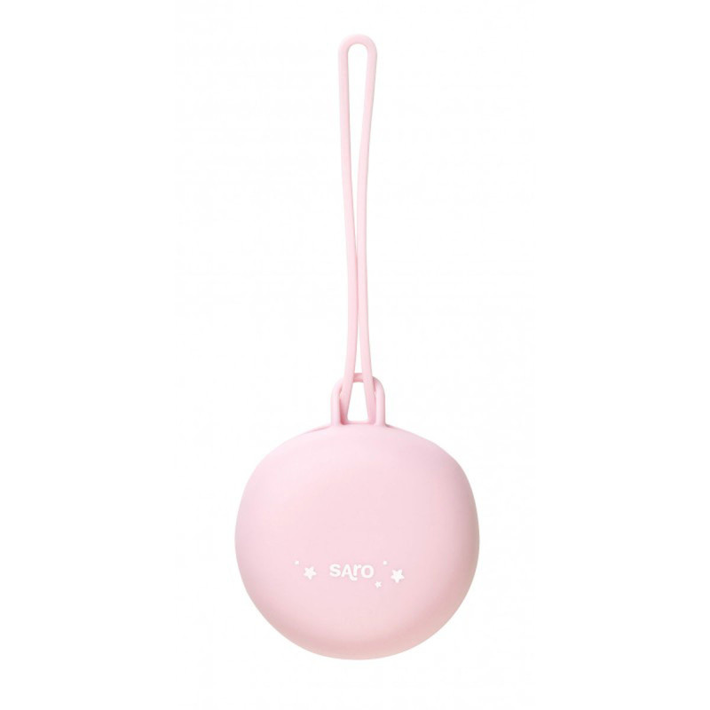 Saro portachupetes silicona rosa