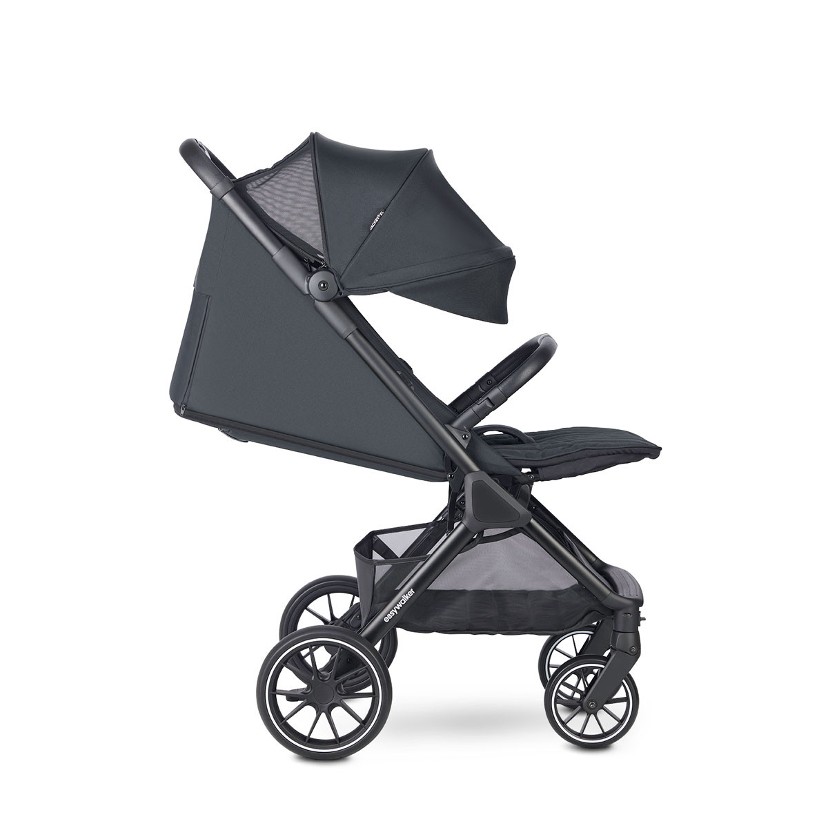 Easywalker Jackey 2 XL silla de paseo Midnight Black lateral respaldo