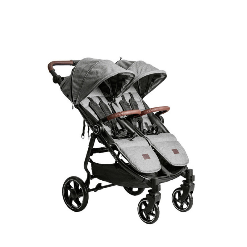 Niu VentTwin plus silla de paseo gemelar gris, moon