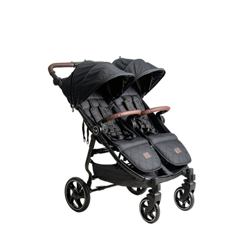 Niu VentTwin plus silla de paseo gemelar nuit, negra