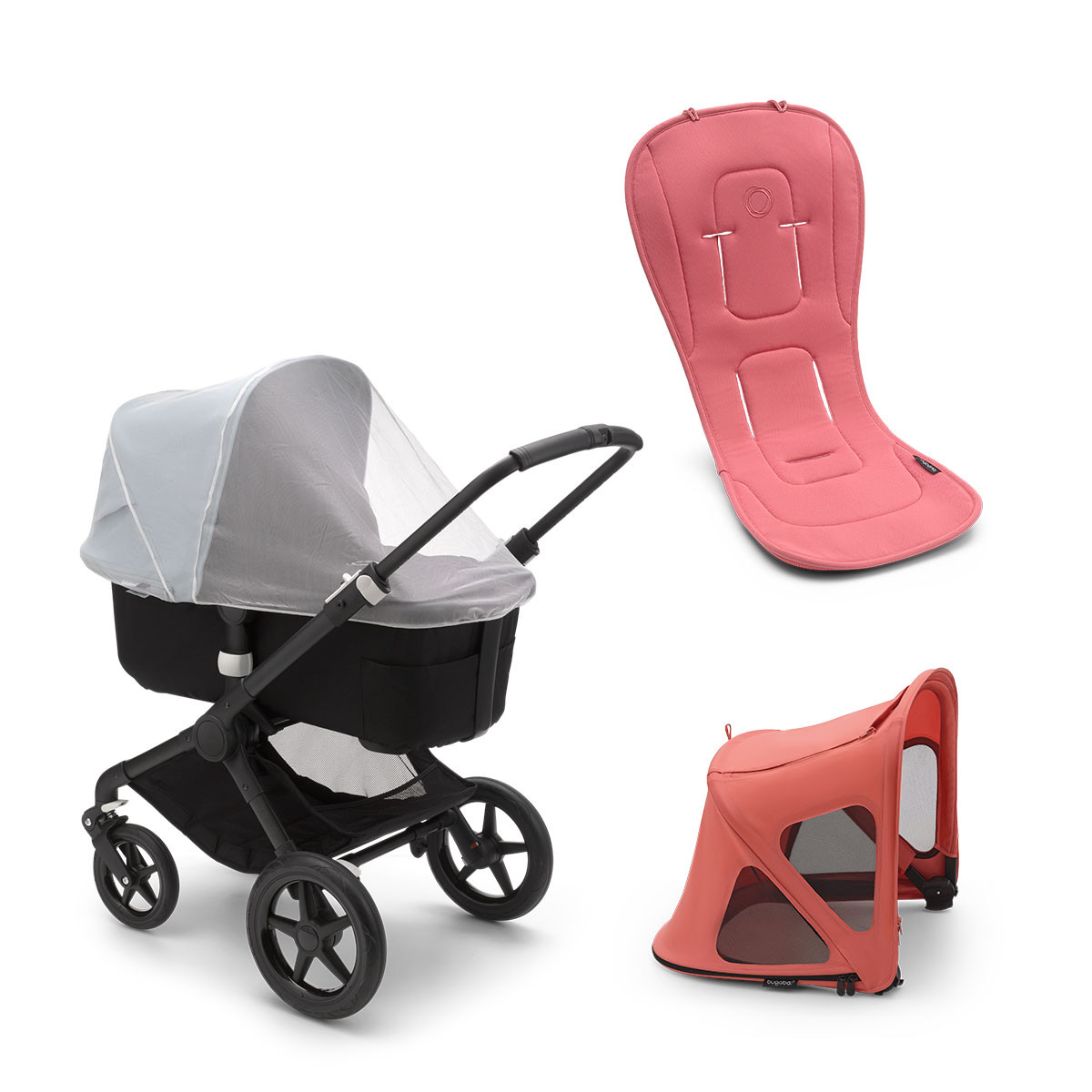 Bugaboo pack verano capota ventilada, colchoneta y mosquitera