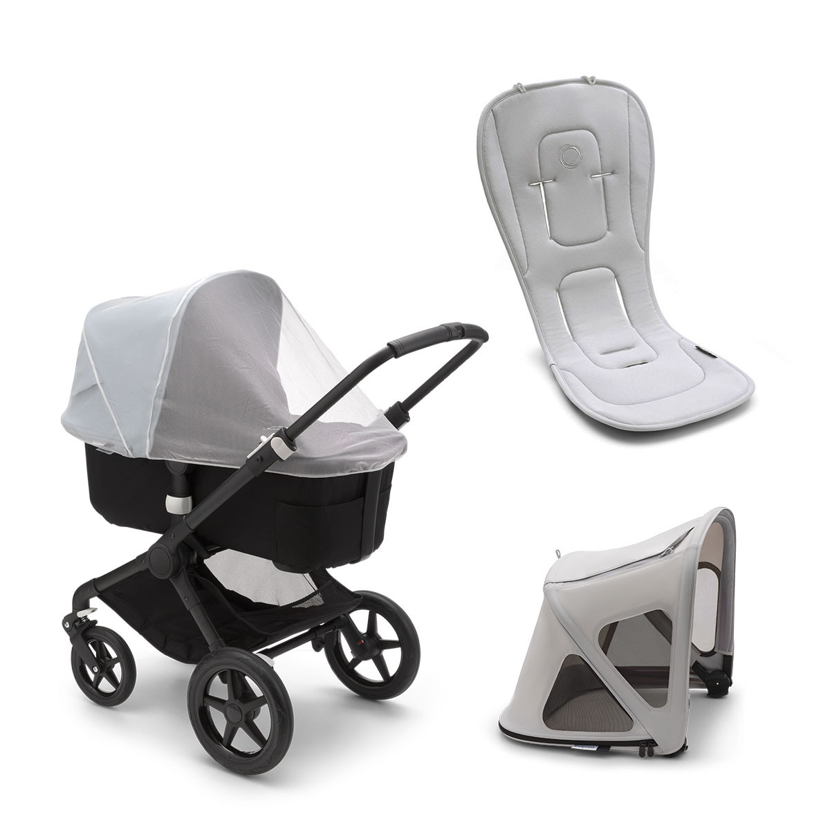 Bugaboo pack verano capota ventilada, colchoneta y mosquitera