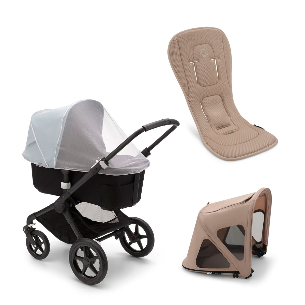 Bugaboo pack verano capota ventilada, colchoneta y mosquitera