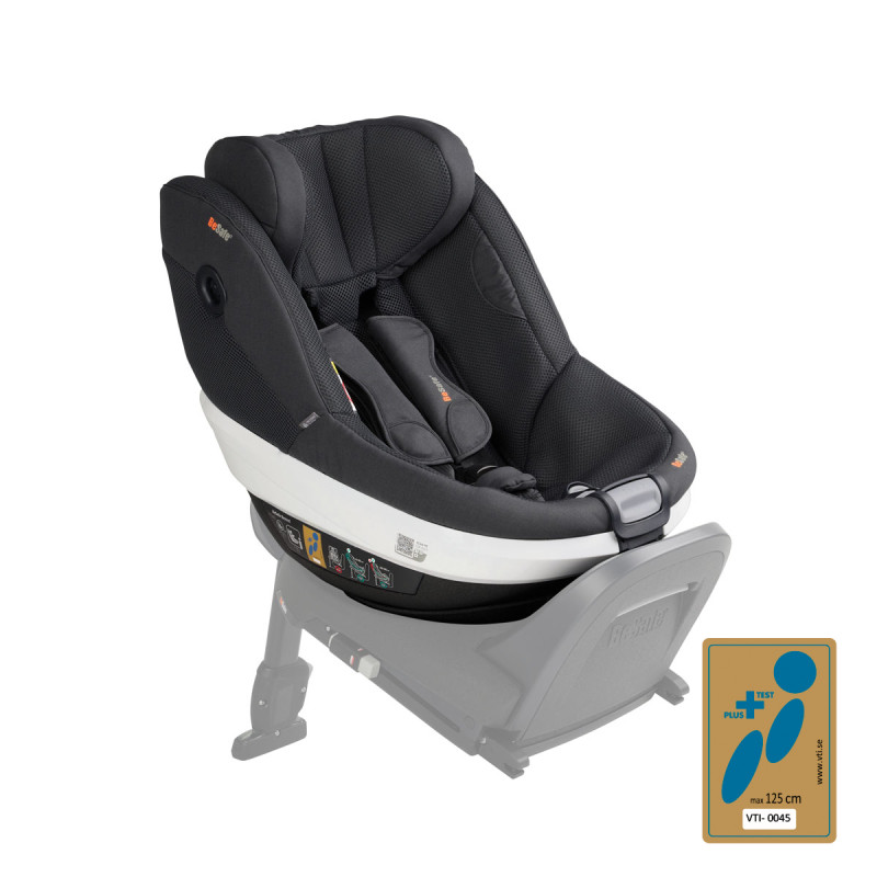 silla coche beyond en color negro,antracite mesh de besafe con reposacapezas subido