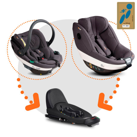 Besafe Beyond sistema modular con beyond go, beyond plus test y base isofix en color gris