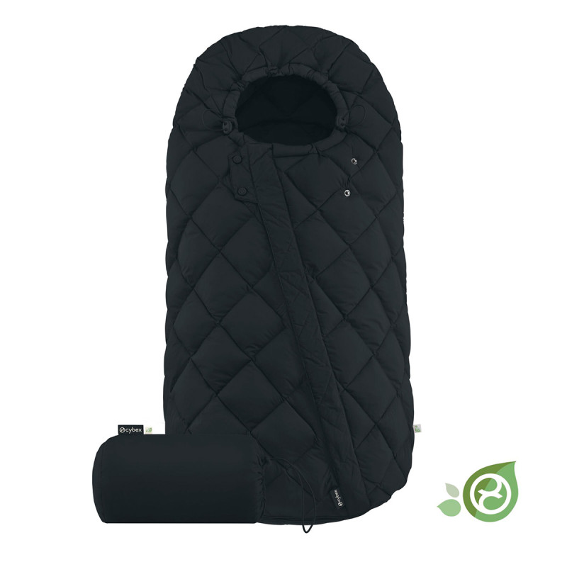 saco cubrepiés cybex snogga 2 en color negro, moon black 01