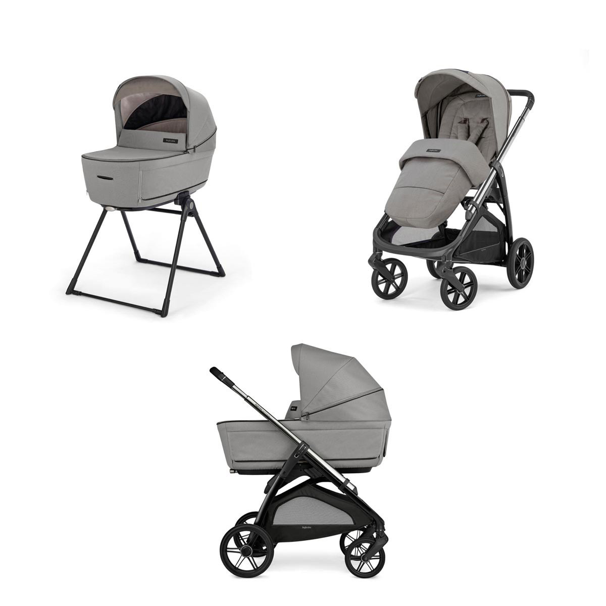 coche compacto aptica de inglesina en color  gris platinum grey