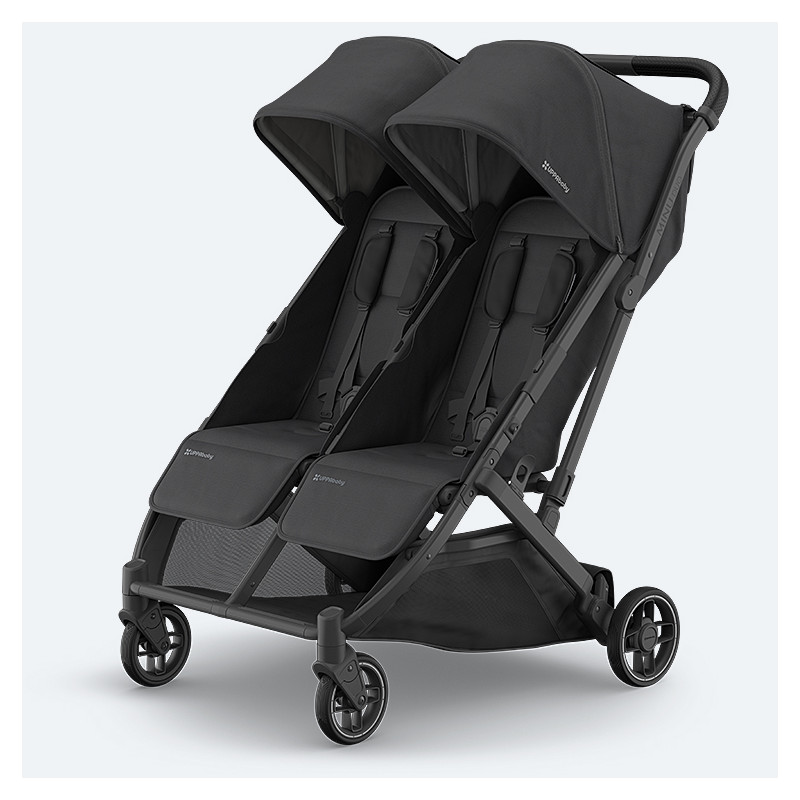 Silla de paseo gemelar de uppababy en color negro, jake Minu Duo
