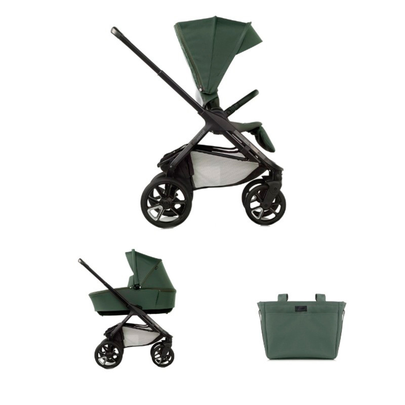 duo cochecito silla de paseo y capazo jané keep en color verde botanic U76