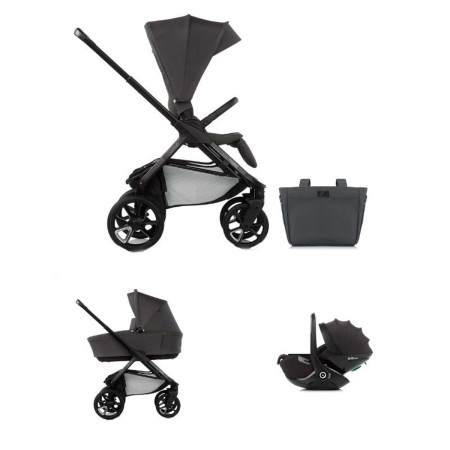 trio cochecito silla de paseo, capazo y portabebé jané keep en color negro cloud U81