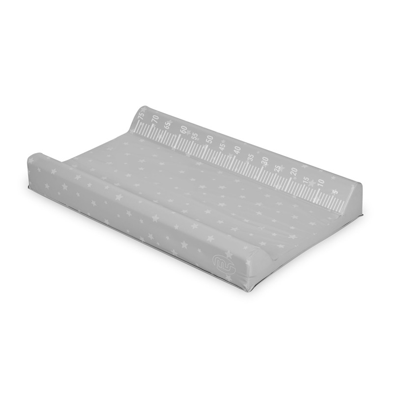 Cambiador Bebé flexible de MS en color gris. Estampado de estrellas.