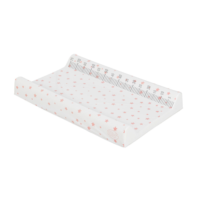 Cambiador Bebé flexible de MS en color rosa. Estampado de estrellas.