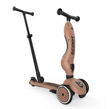 patinete Scoot and Ride Highway kick 1 Push and Go en color marrón mocha