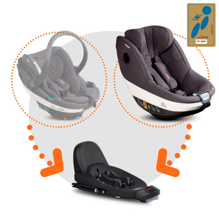 Silla de coche beyond gris con base isofix, con sello plus test