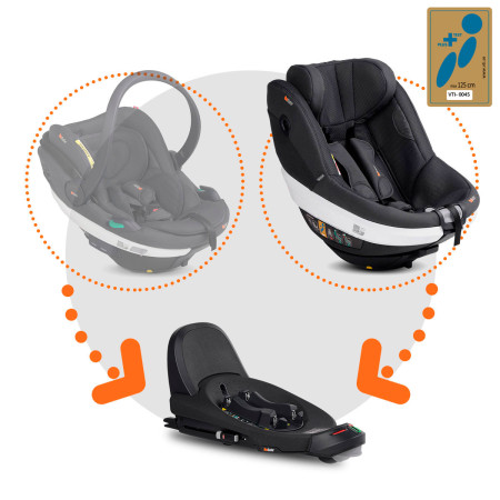 Silla de coche beyond color gris con tejido transpirable con base isofix, con sello plus test
