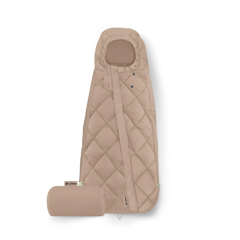 saco para silla de coche MINI Snogga 2 de Cybex en color marrón almond beige